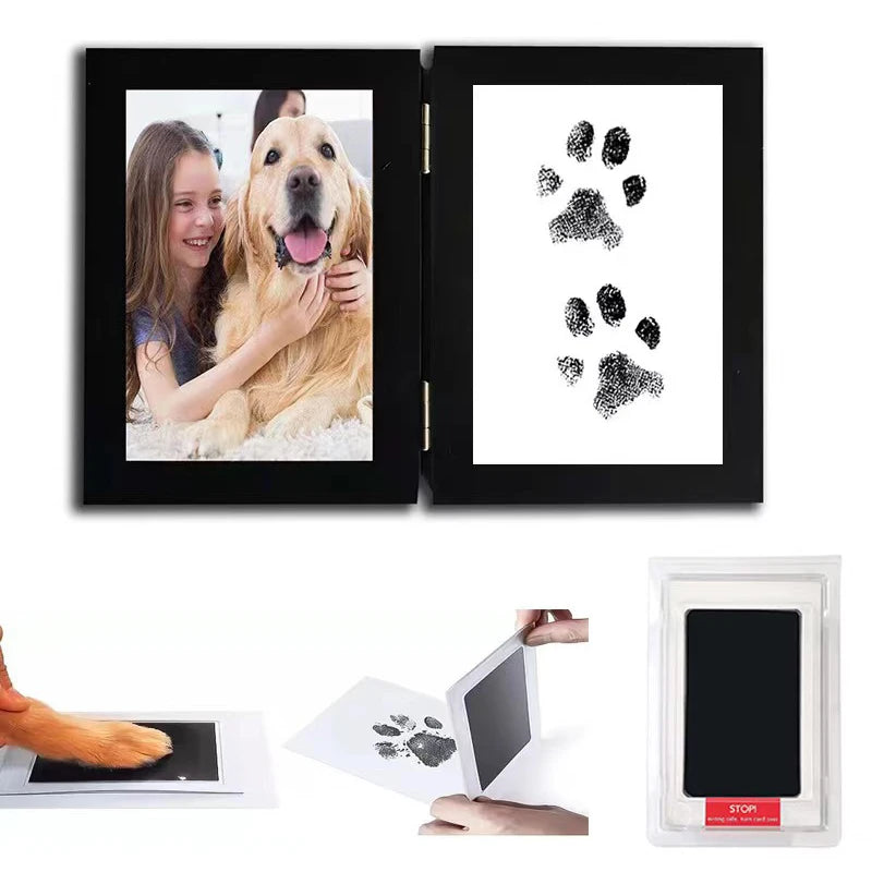 Pet Dog & Cat Paw Print Ink Set Pad Baby Handprints Safe Non-toxic Wash Free Easy Clean Diy Handprints Footprints Pet Souvenirs