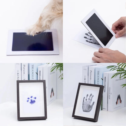 Pet Dog & Cat Paw Print Ink Set Pad Baby Handprints Safe Non-toxic Wash Free Easy Clean Diy Handprints Footprints Pet Souvenirs